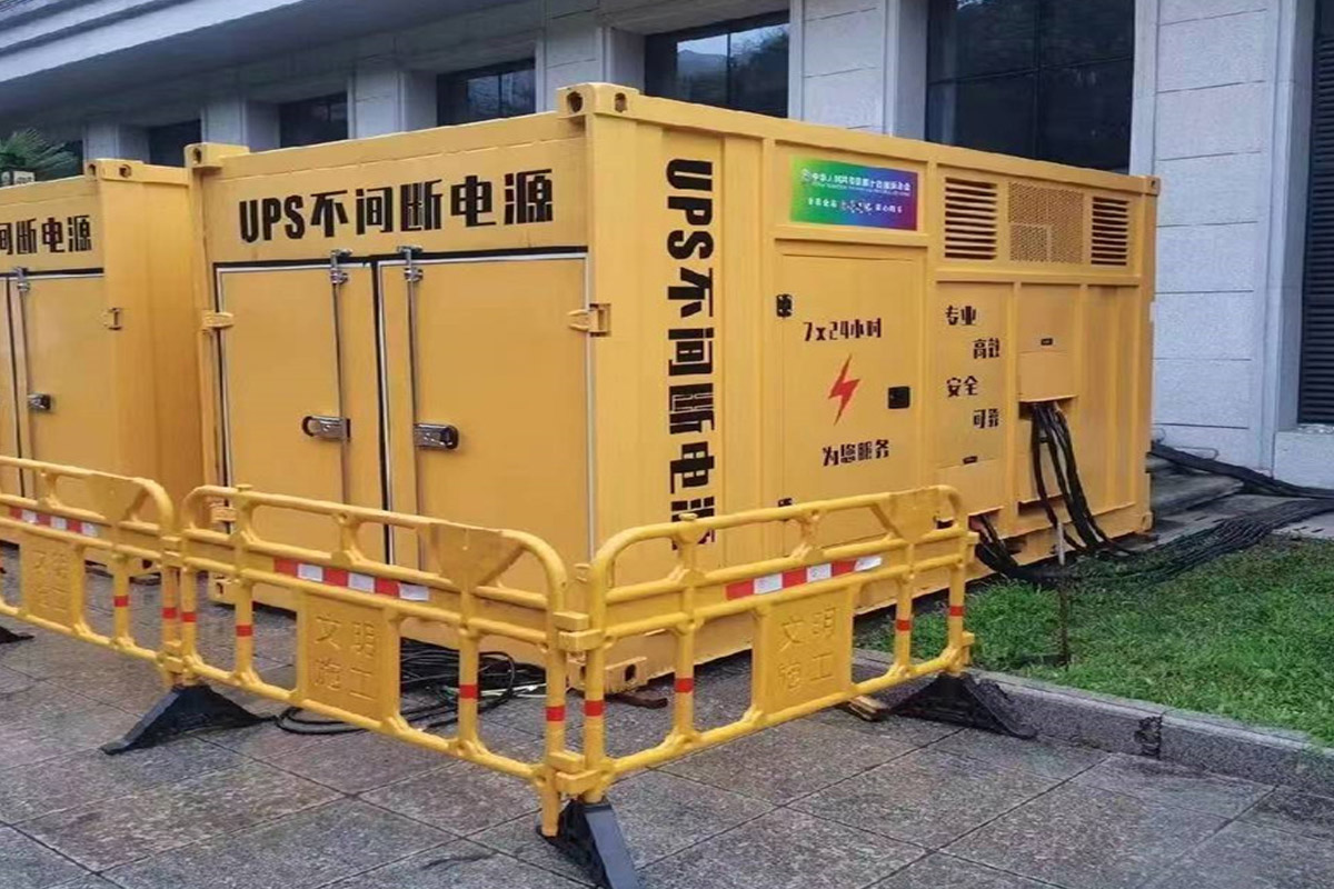 林口发电机租赁施工现场